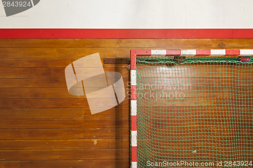 Image of Retro indoor gymnasium goal