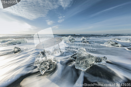 Image of Ice melting on the beach