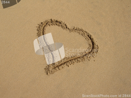 Image of Heart-drawing in sand