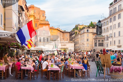 Image of Piazza Campo De Fiori in Rome, Italy.