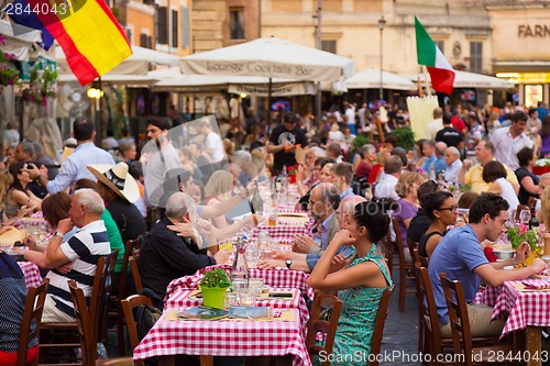 Image of Piazza Campo De Fiori in Rome, Italy.