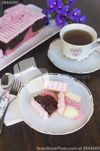 Image of Neapolitan cake