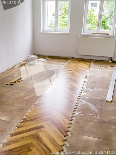 Image of parquet laying