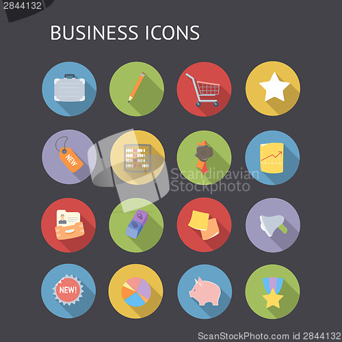 Image of Flat icons for business and finance