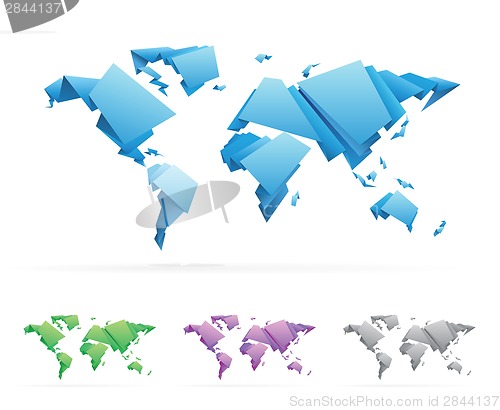 Image of Origami-style World Map