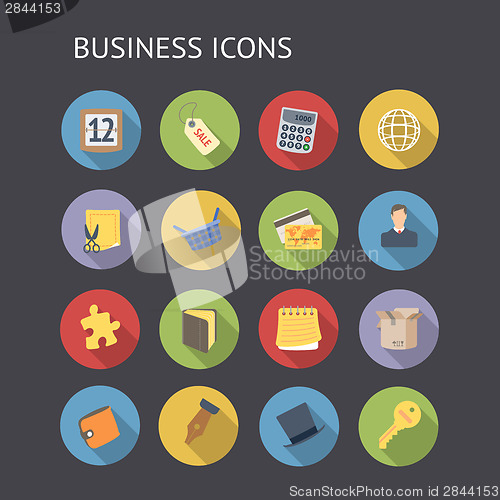 Image of Flat icons for business and finance