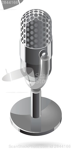 Image of Isometric icon of microphone