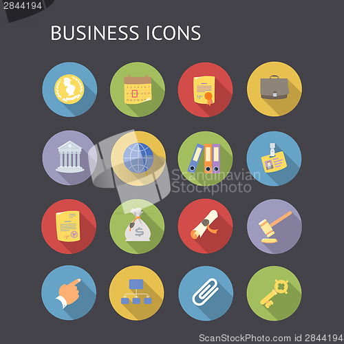 Image of Flat icons for business and finance