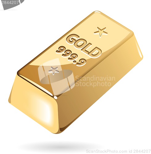 Image of Isometric icon of gold bar