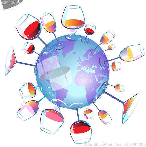 Image of Wine World isolated