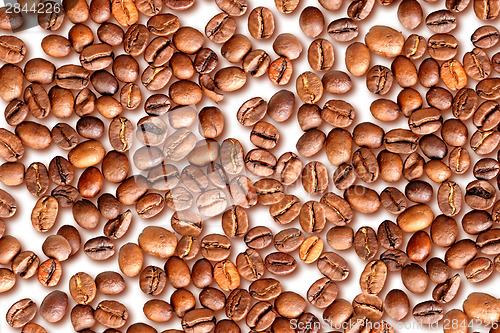 Image of Background of roasted black coffee beans