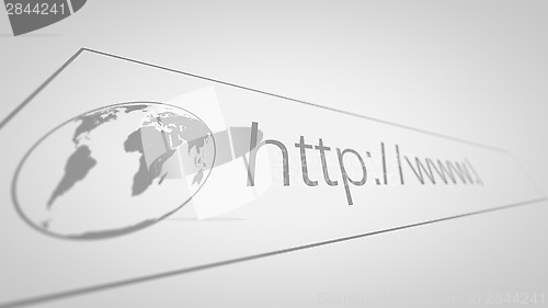 Image of Computer Screen With Address Bar of Web Browser