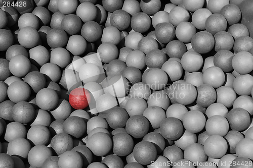 Image of Red Ball Amongst The Gray