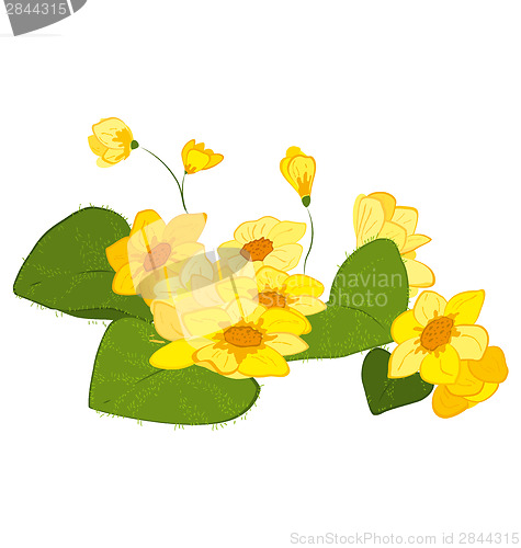 Image of Hand drawn yellow blooms