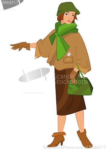 Image of Retro girl isolated