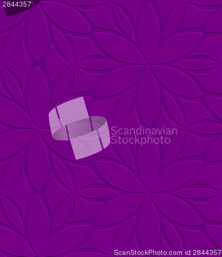 Image of Purple floral ornament embossed seamless