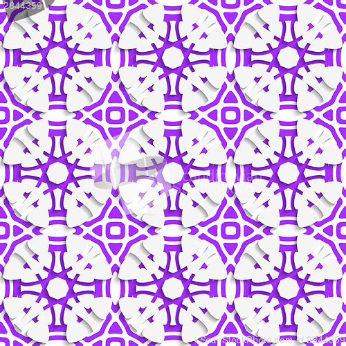 Image of Geometric ornament with violet seamless
