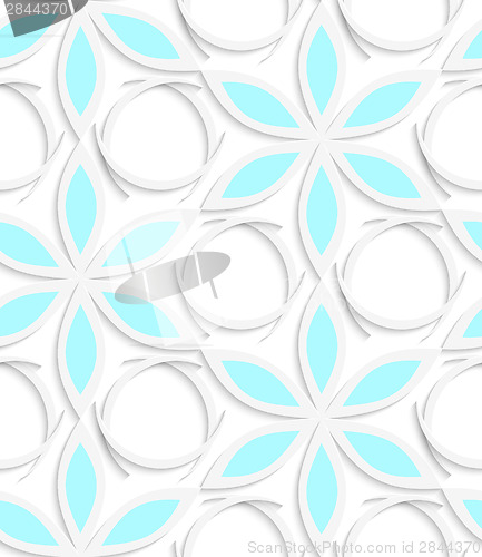 Image of Floristic white and blue seamless