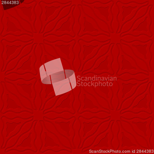 Image of Triangle wavy red embossed seamless