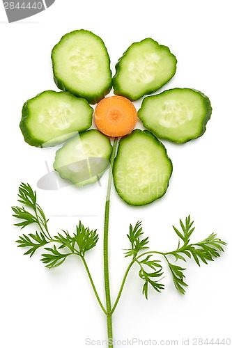 Image of Flower made of raw vegetables