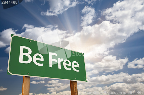 Image of Be Free Green Road Sign