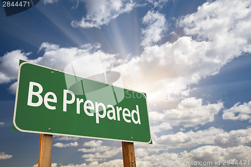 Image of Be Prepared Green Road Sign
