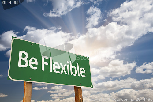 Image of Be Flexible Green Road Sign