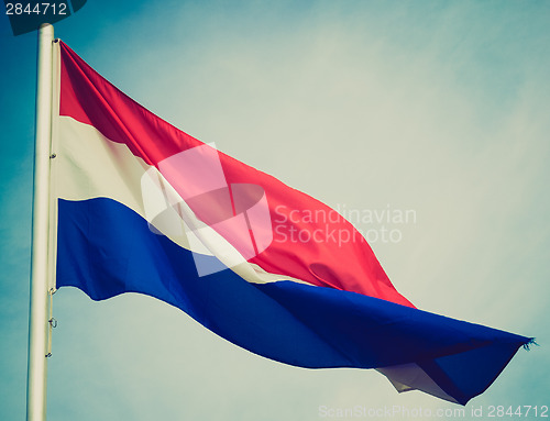 Image of Retro look Flag of Luxembourg