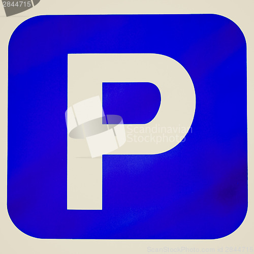 Image of Retro look Parking sign