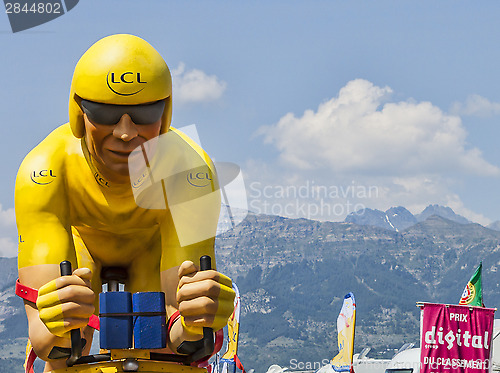 Image of LCL Yellow Cyclist Mascot
