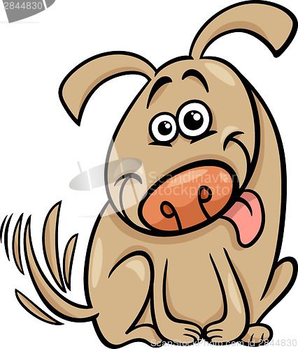 Image of funny dog cartoon illustration