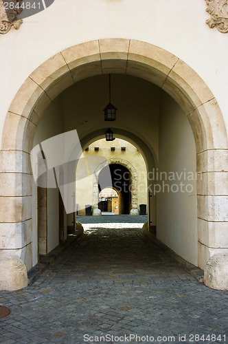 Image of The entrance gate of the castle Spilberk in Brno.