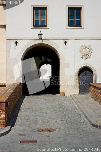 Image of The entrance gate of the castle Spilberk in Brno.