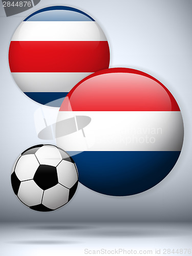 Image of Netherlands versus Costa Rica Flag Soccer Game