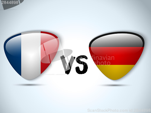 Image of Germany versus France Flag Soccer Game