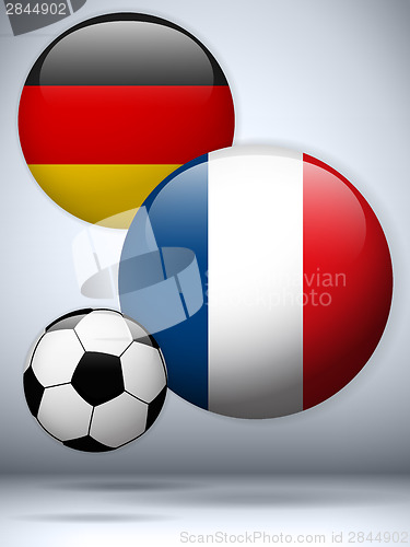 Image of Germany versus France Flag Soccer Game