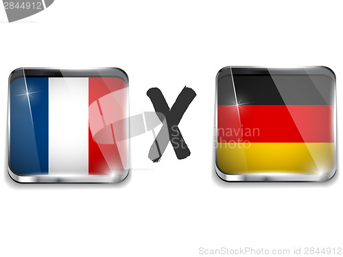 Image of Germany versus France Flag Soccer Game
