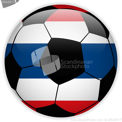 Image of Thailand Flag with Soccer Ball Background