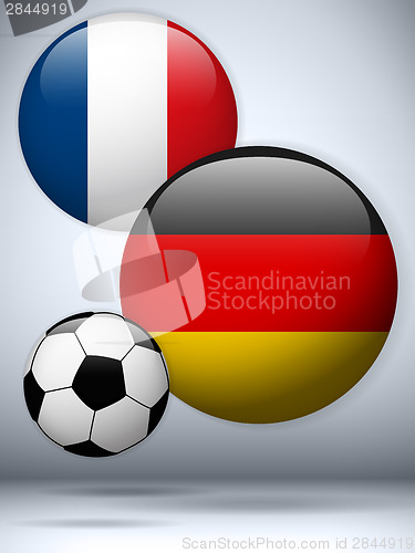 Image of Germany versus France Flag Soccer Game