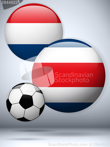 Image of Netherlands versus Costa Rica Flag Soccer Game