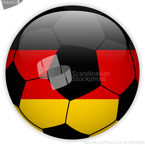 Image of Germany Flag with Soccer Ball Background