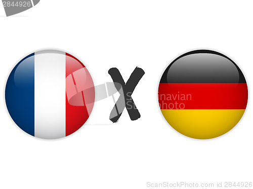 Image of Germany versus France Flag Soccer Game