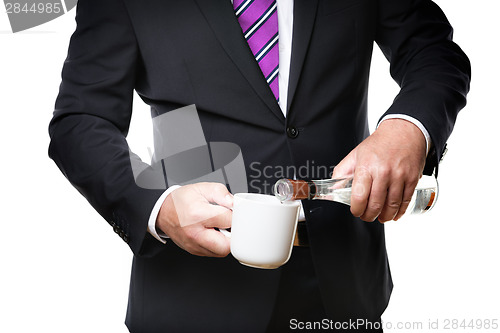 Image of Business man with alcohol