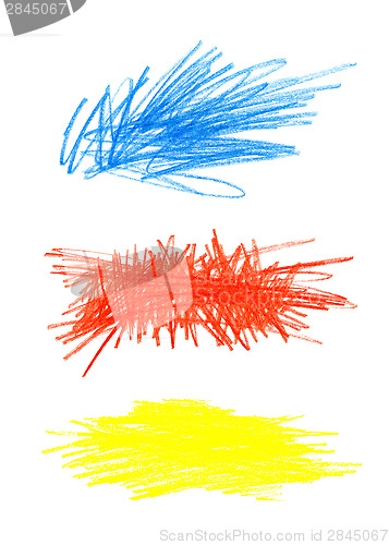 Image of Abstract color hand drawn design elements