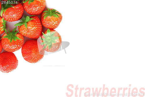 Image of Background of red strawberries