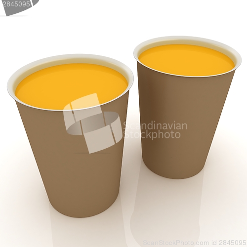 Image of Hot drink in fast-food cap