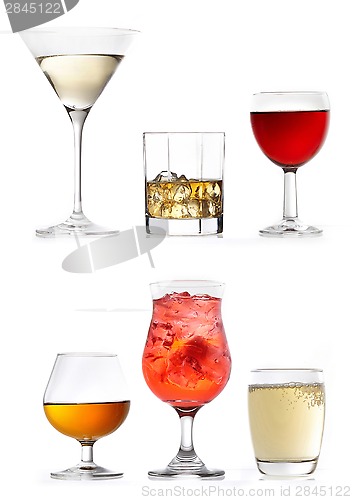 Image of glasses of various drinks