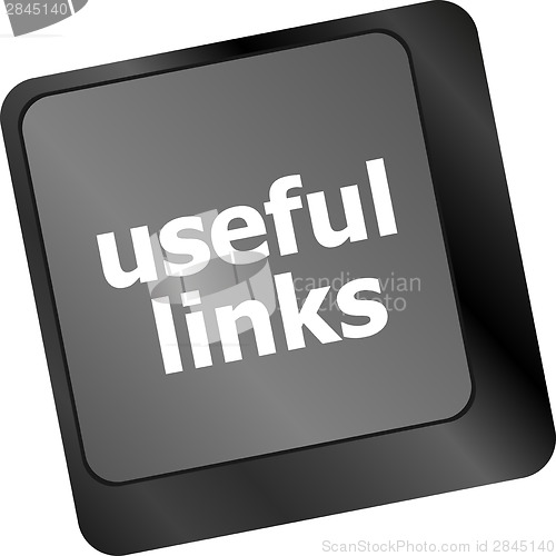 Image of useful links keyboard button - business concept