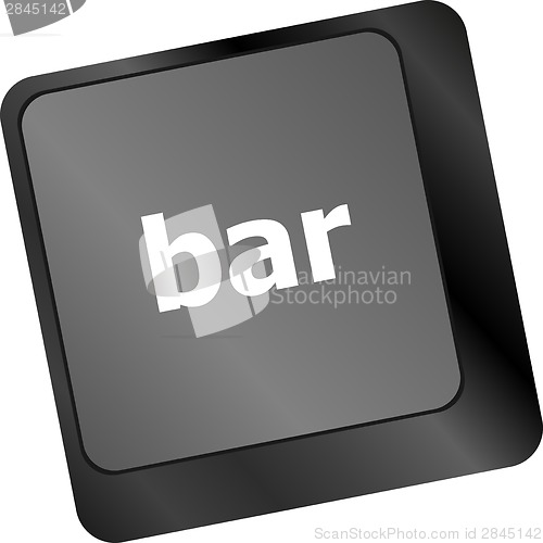Image of bar button on the digital keyboard keys
