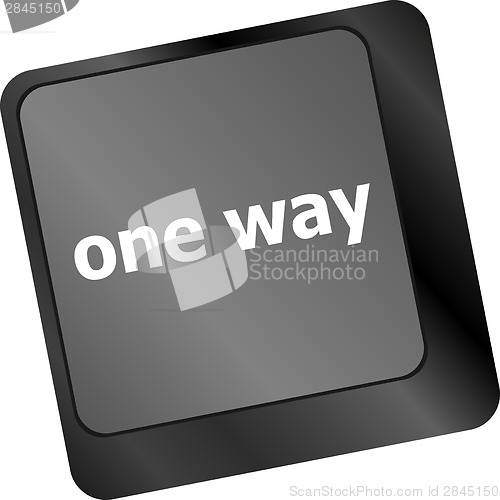 Image of one way button on computer keyboard pc key